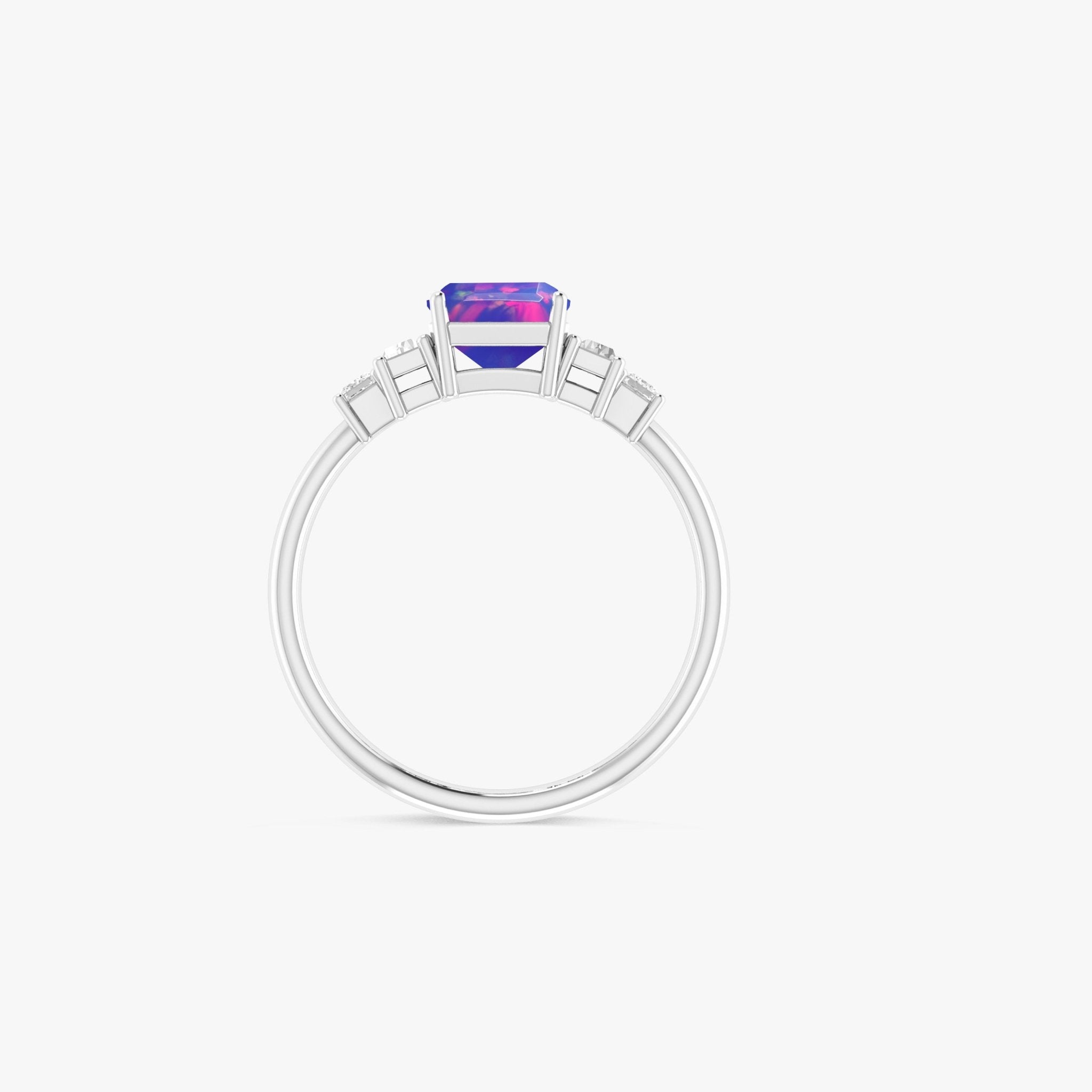 Natural Lavender Opal Statement Ring in Yellow Gold Filled and Sterling Silver - Goodstone Jewels