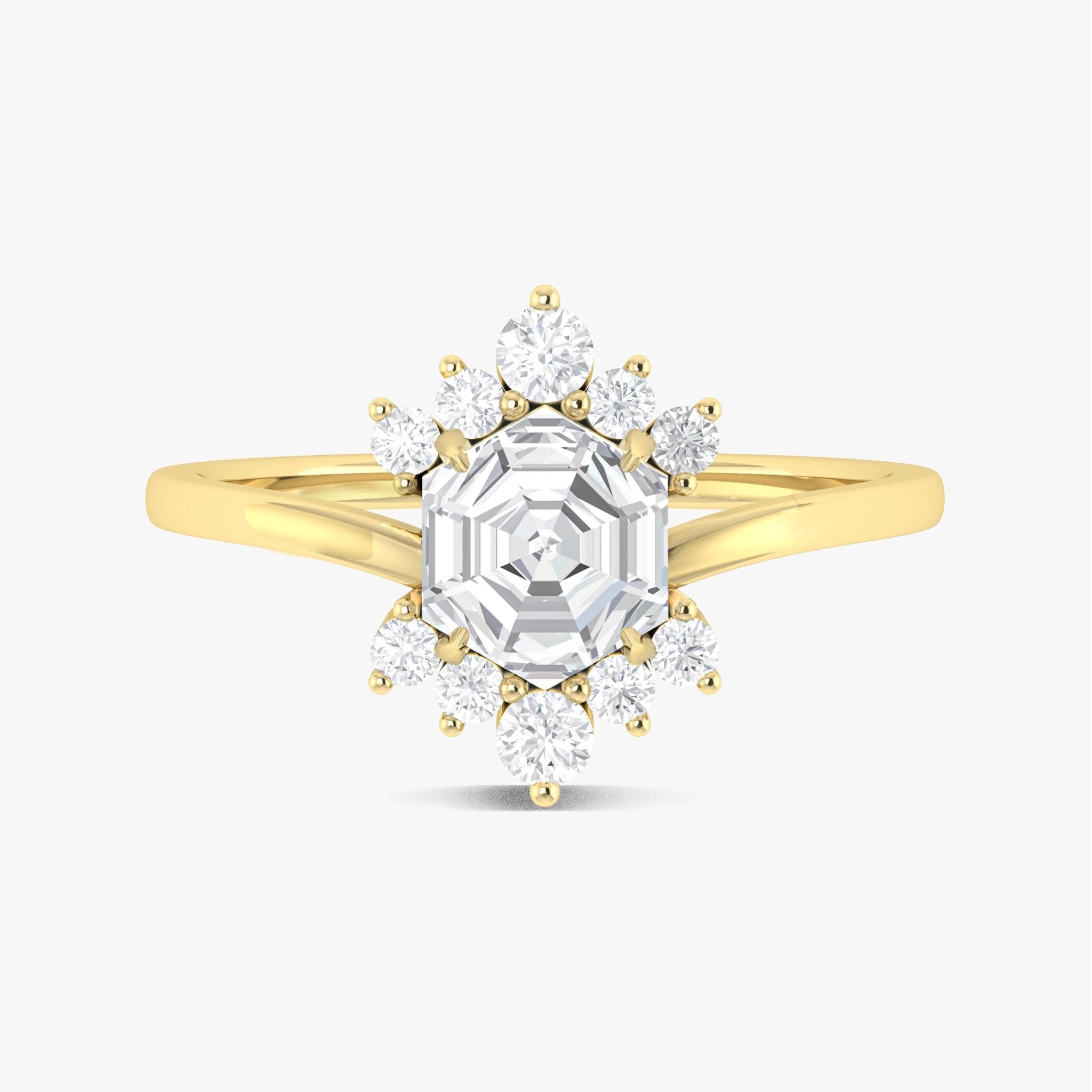 Natural Moissanite Hexagon Gemstone Ring - Goodstone Jewels
