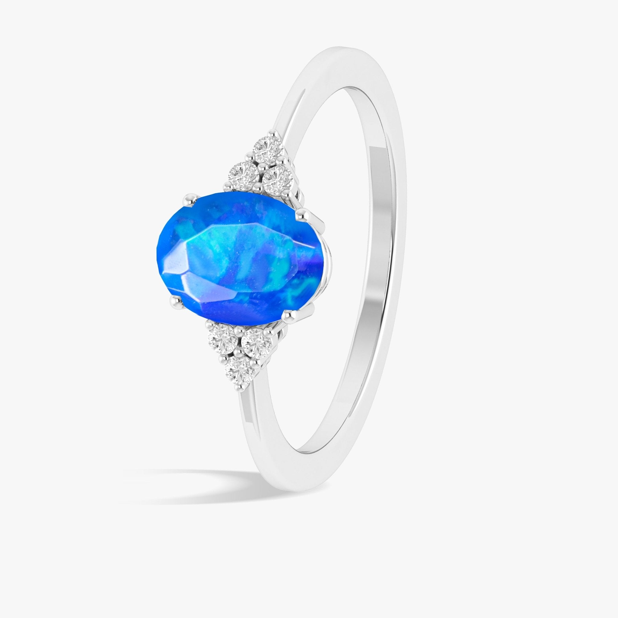 Natural Opal Gemstone Dainty Ring - Goodstone Jewels