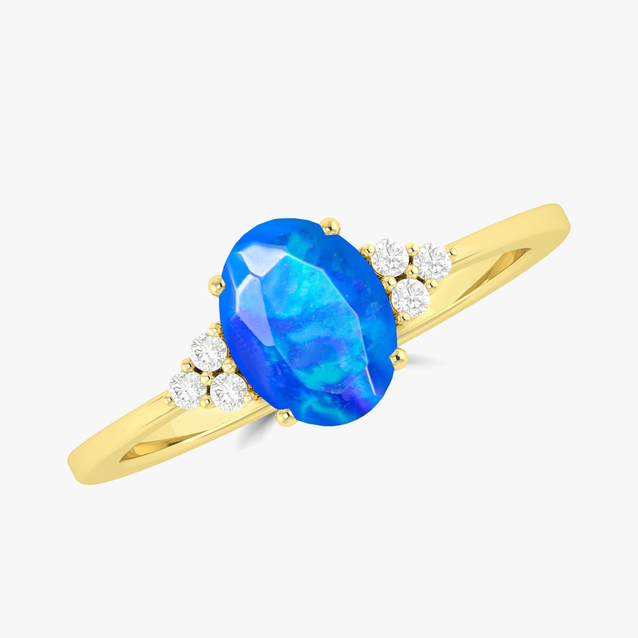 Natural Opal Gemstone Dainty Ring - Goodstone Jewels