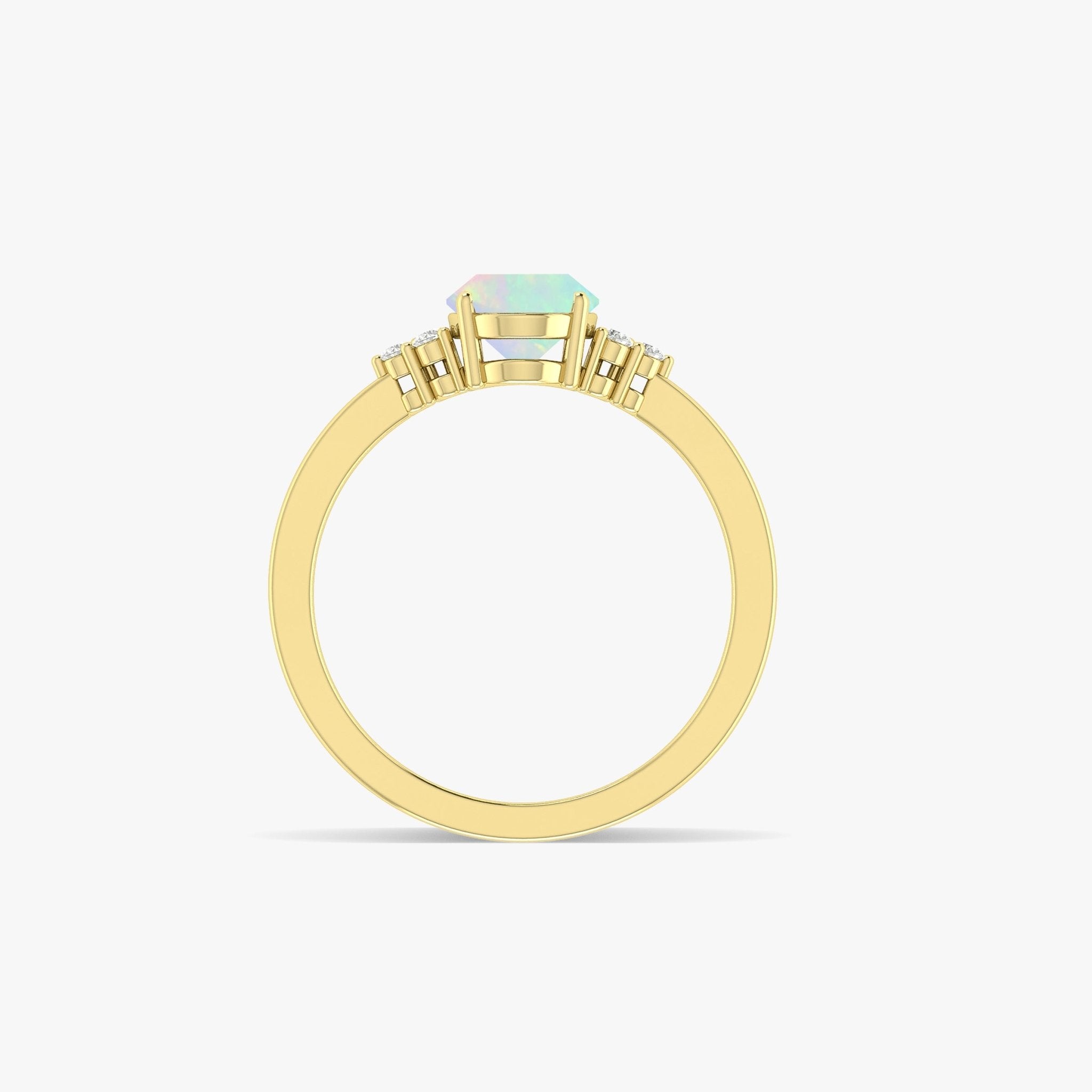 Natural Opal Gemstone Dainty Ring - Goodstone Jewels