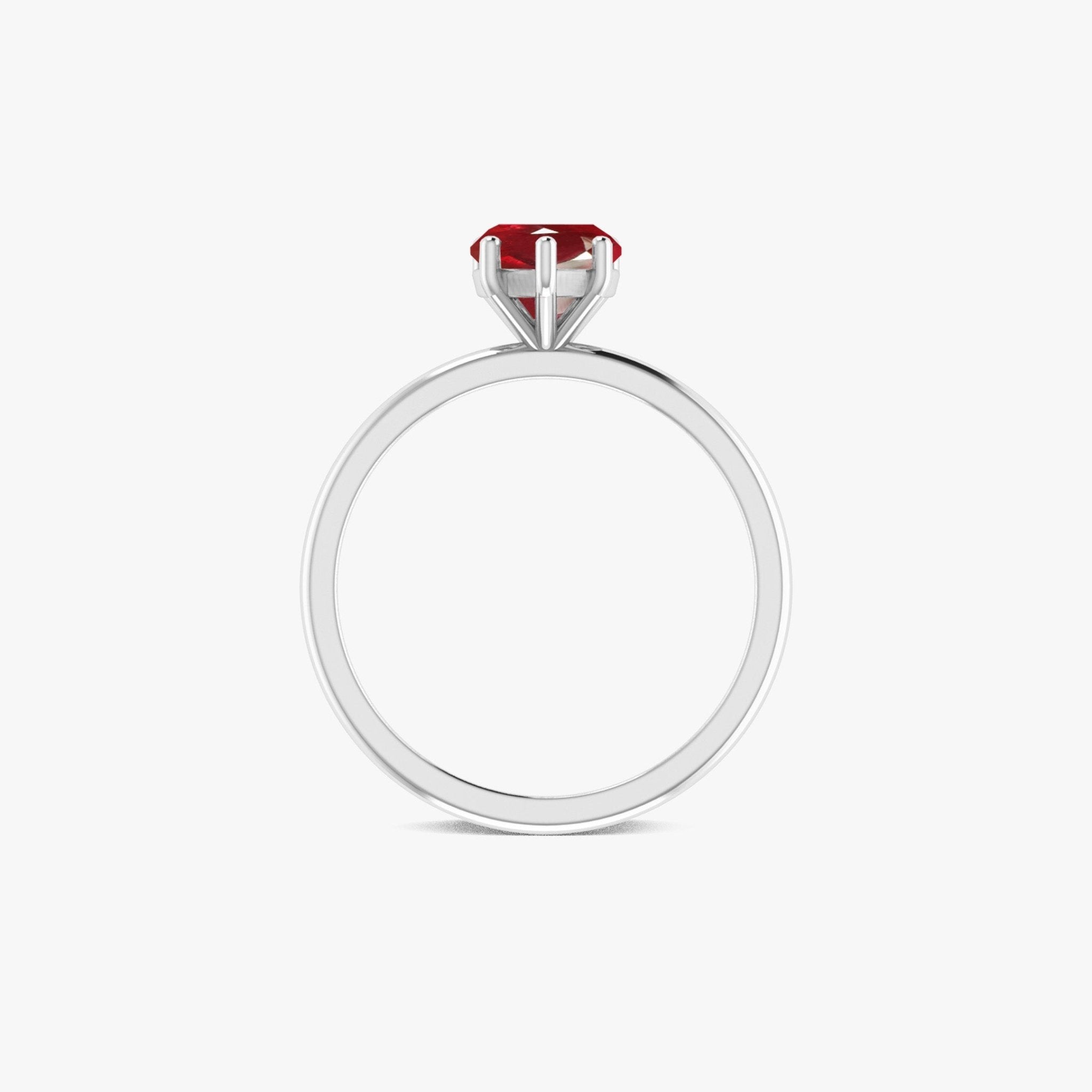 Natural Ruby Gemstone Heart Ring in Yellow Gold Filled & 925 Silver - Goodstone Jewels