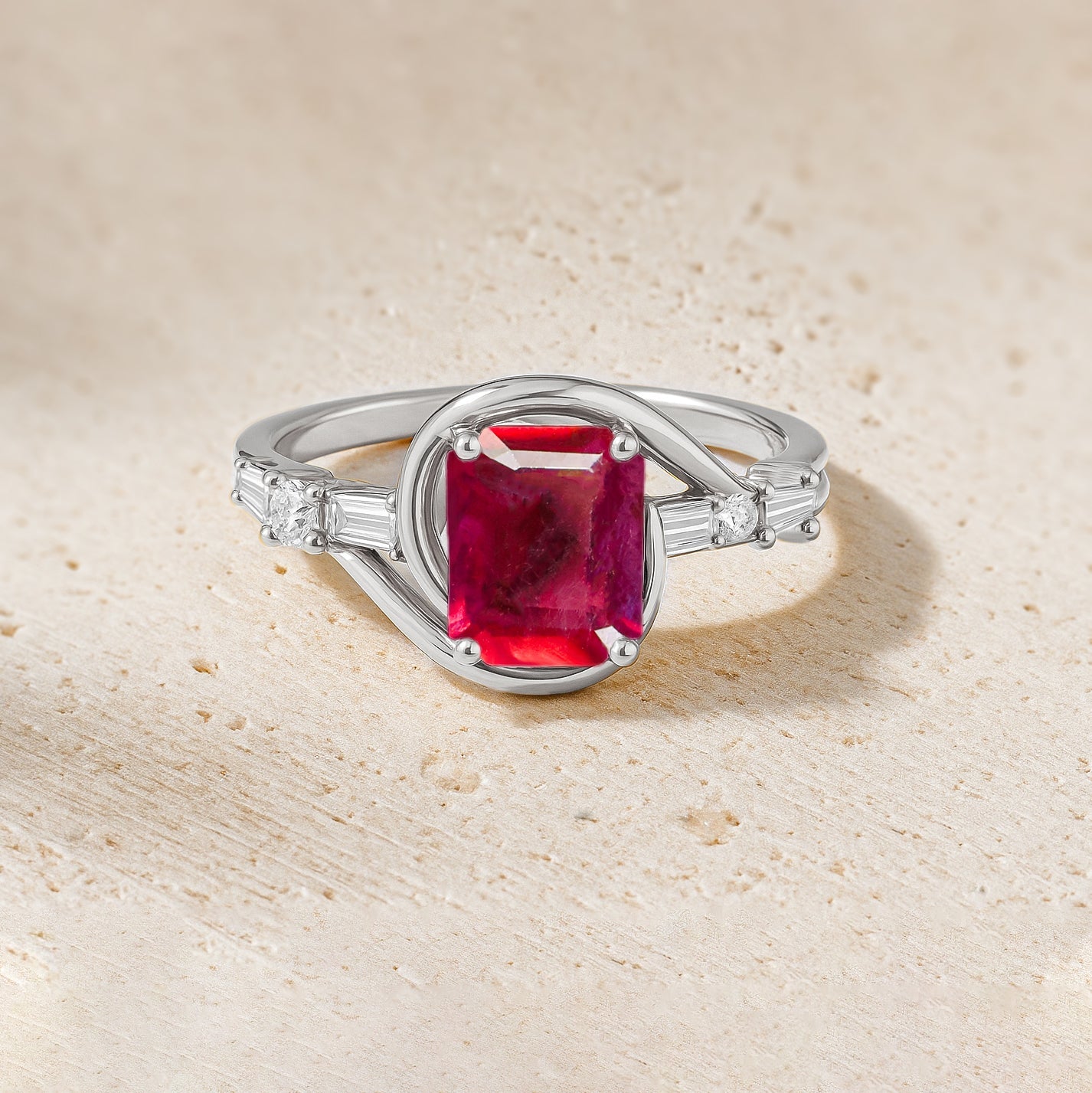 Natural Ruby Gemstone Statement Ring for Women - Goodstone Jewels