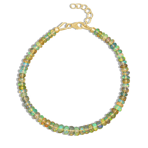 Natural Yellow Opal 4-5MM Plain Beaded Handmade Bracelet