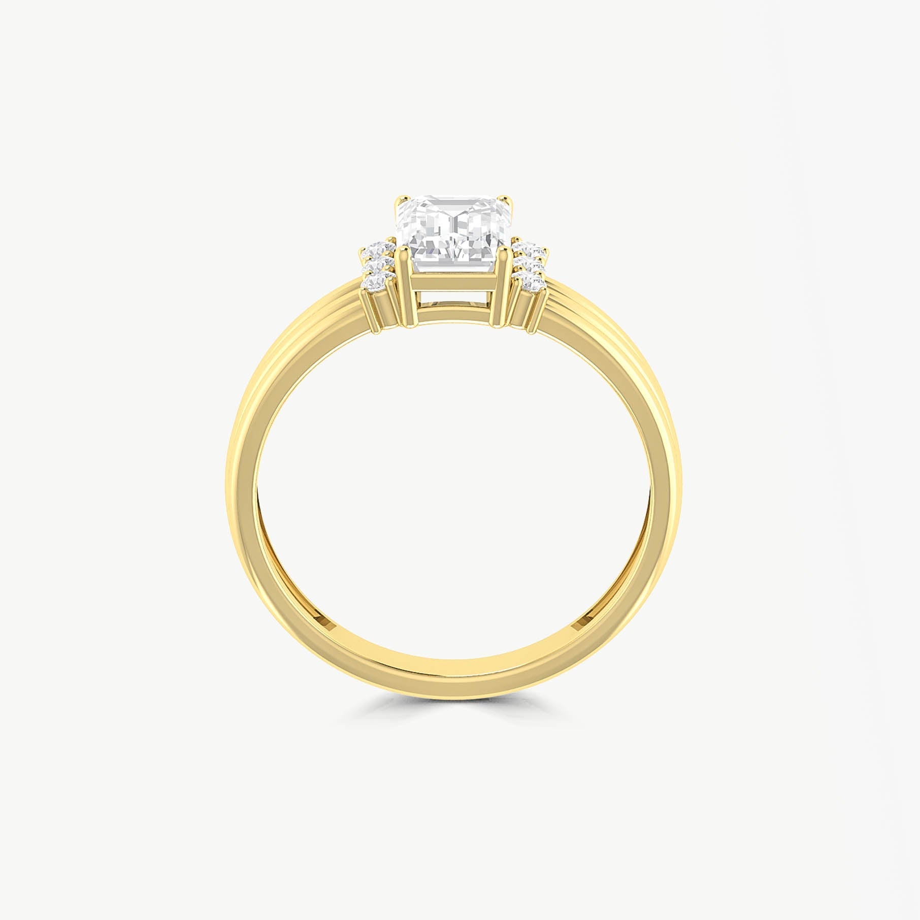 Octagon simulated diamond Zircon Engagement ring - Goodstone Jewels