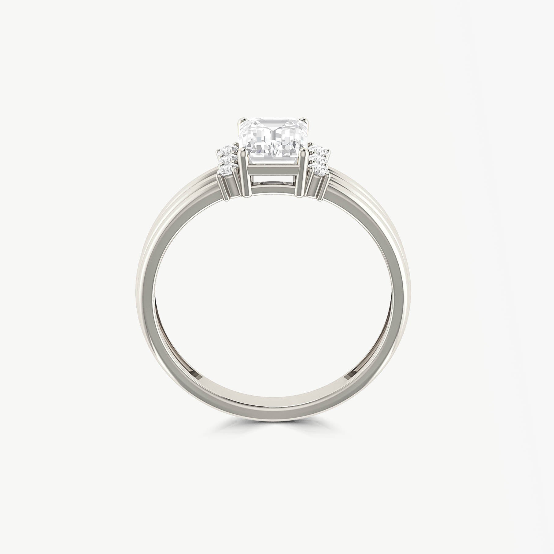 Octagon simulated diamond Zircon Engagement ring - Goodstone Jewels