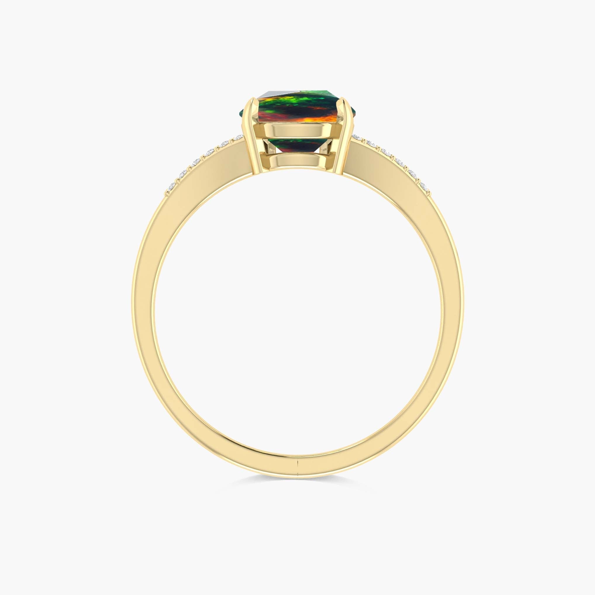Pear Shape 1.2 Carat Natural Black Opal Statement Ring - Goodstone Jewels