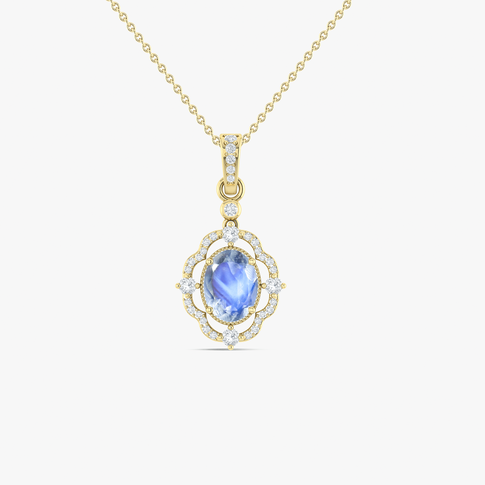 Rainbow Moonstone Gemstone Charm Pendant - Goodstone Jewels