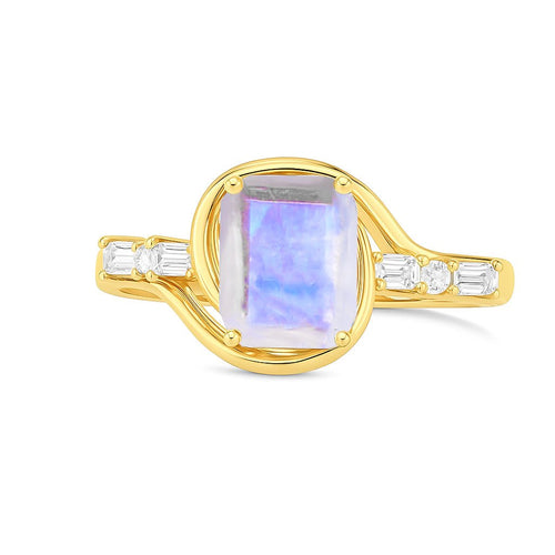 Moonstone Gemstone Ring for Women - Statement Jewelry
