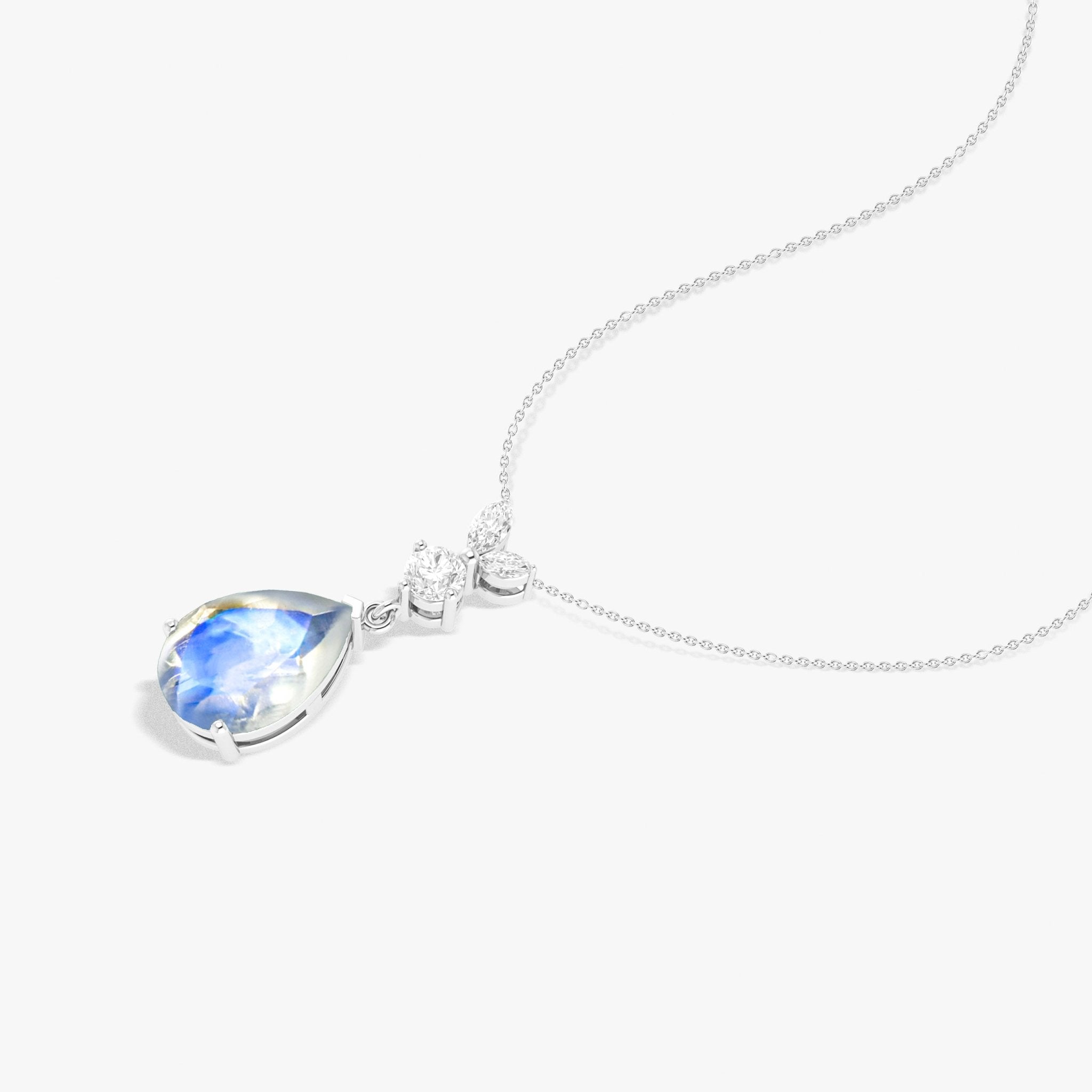 Rainbow Moonstone Pear Gemstone Pendant - Goodstone Jewels