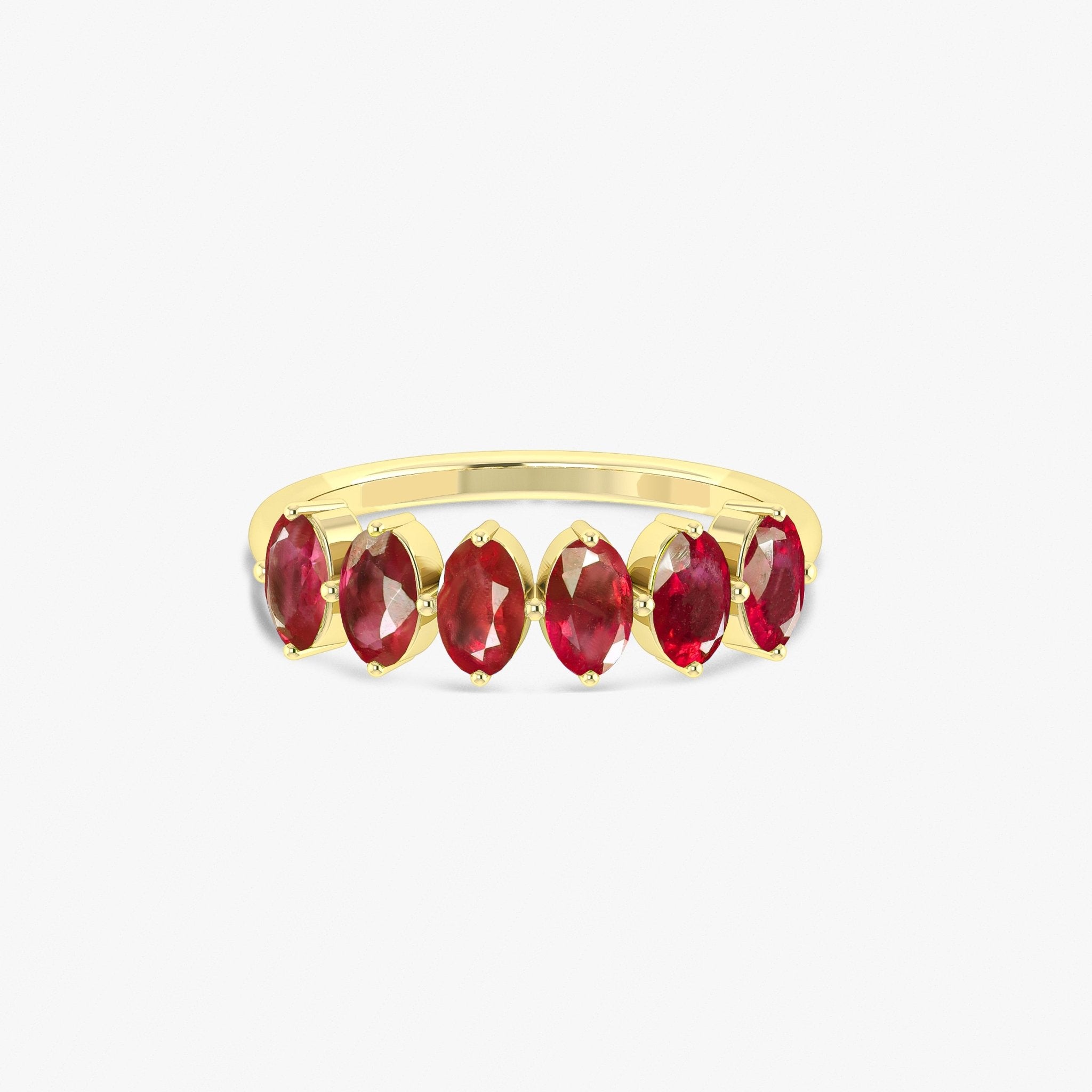 Red Oval Shape Gemstone Ruby Ring for women - Goodstone Jewels