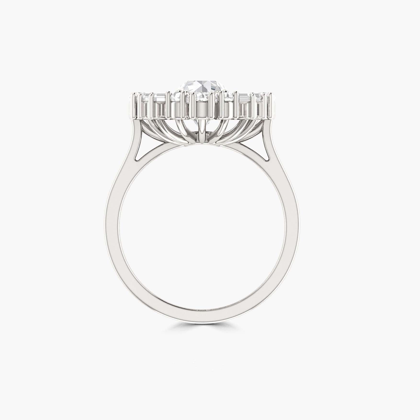 Round Cubic Zirconia simulated diamond Statement ring - Goodstone Jewels