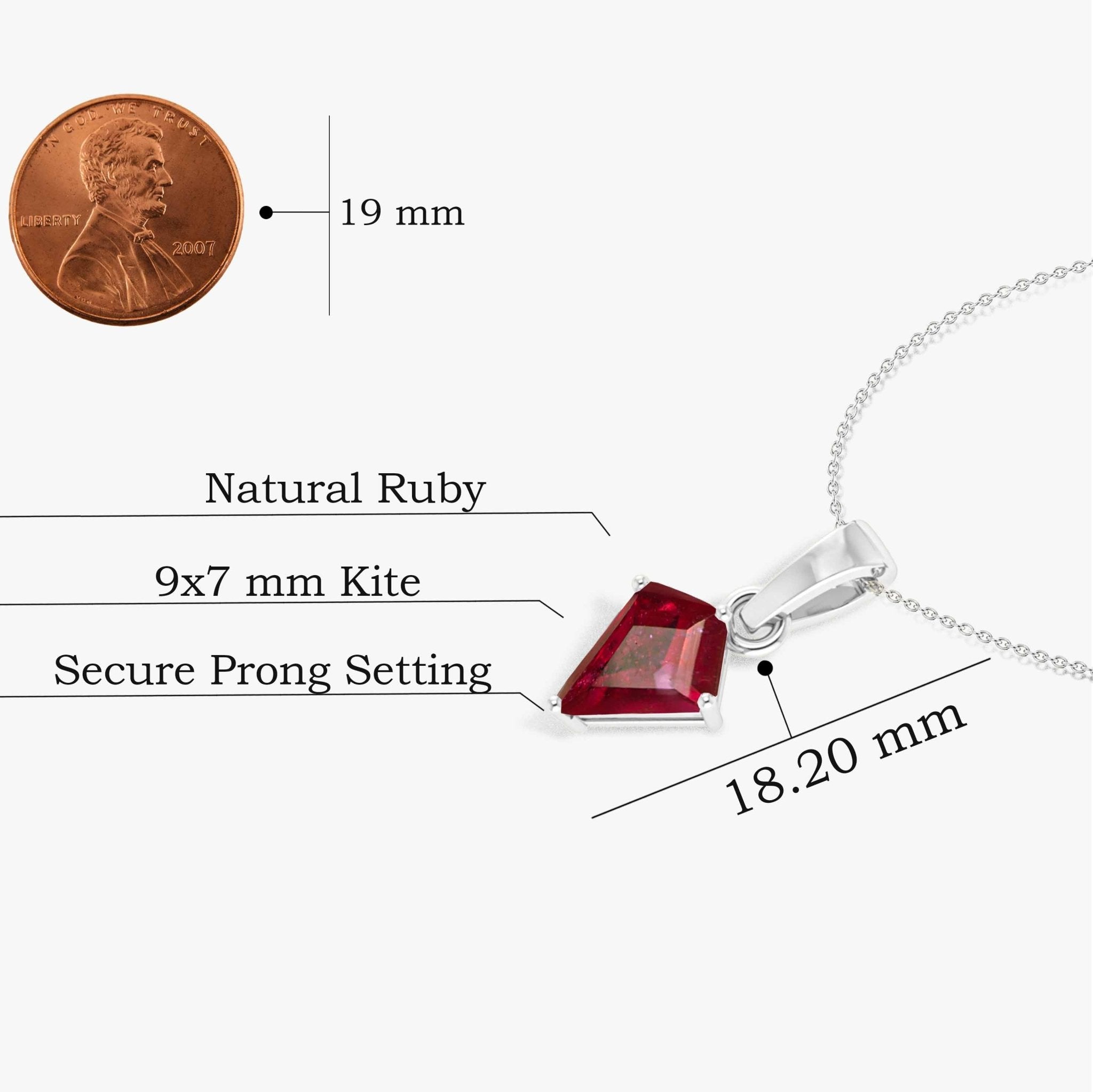Ruby Kite Gemstone Pendant Necklace - Goodstone Jewels